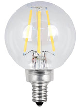 Feit Electric BPG1640/927CA/FIL/2 LED Lamp, Globe, 350 Lumens, 3.8 W, G16-1/2 Lamp, 40 W Equivalent, E12 Lamp Base